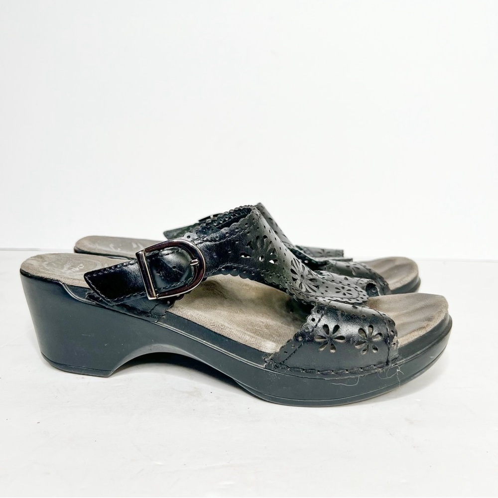 Dansko Black Leather Strap Sandals Size 39 9 Women’s